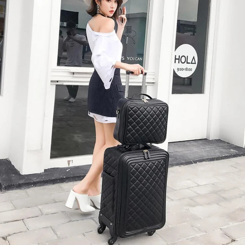 Women Leather suitcase